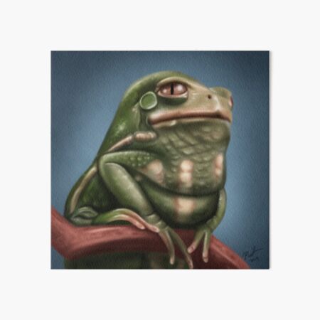Grumpy Frog Art Board Print