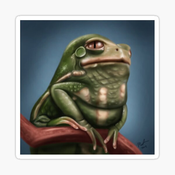 Grumpy Frog Sticker