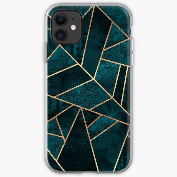 Deep Teal Stone iPhone Soft Case