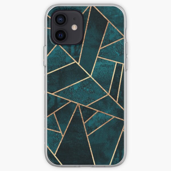 Deep Teal Stone iPhone Soft Case