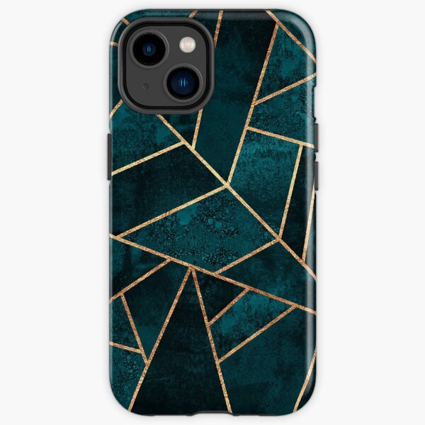 Deep Teal Stone iPhone Tough Case