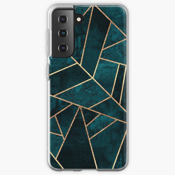 Deep Teal Stone Samsung Galaxy Flexible Hülle