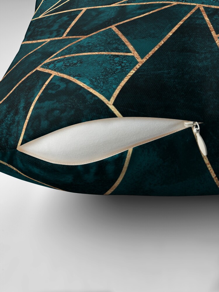 Thumbnail 2 of 4, Pillow, Deep Teal Stone designed and sold by foto-ella.