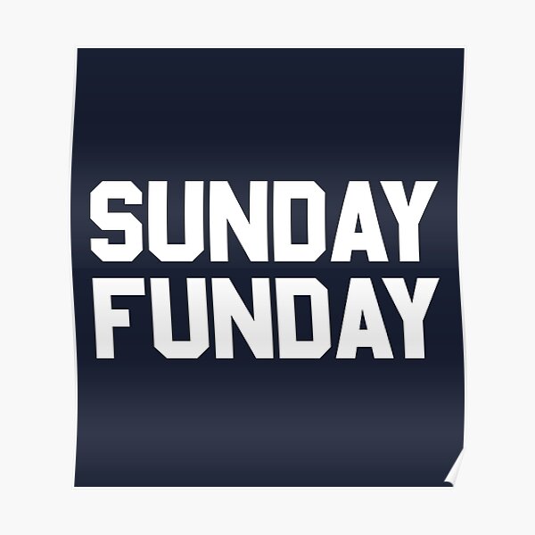 Football Sunday Funday American Football Players Poster By