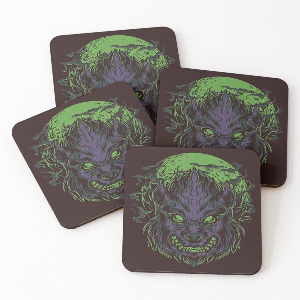 Item preview, Wolves Night Illustration designed and sold by leen12 Art Designs Prints.