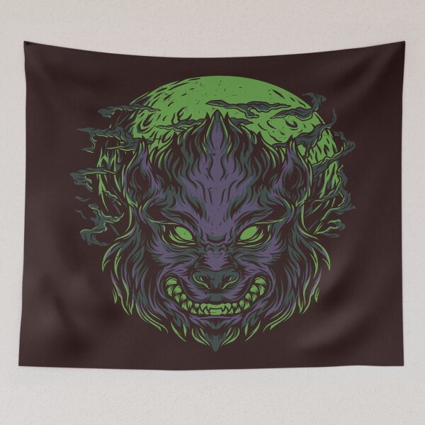 Item preview, Wolves Night Illustration designed and sold by leen12 Art Designs Prints.