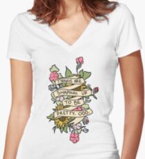 "Things Are Shaping Up To Be Pretty. Odd." Women's Fitted V-Neck T-Shirt