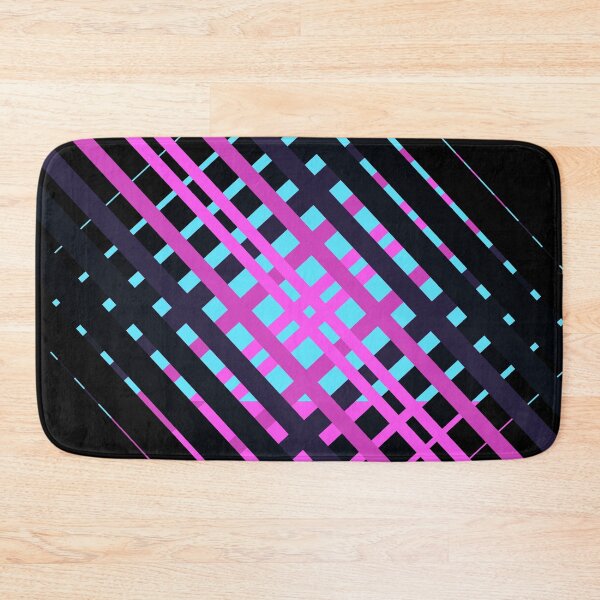 Item preview, Geometric pattern stripes pink black  designed and sold by Carolina Salazar.