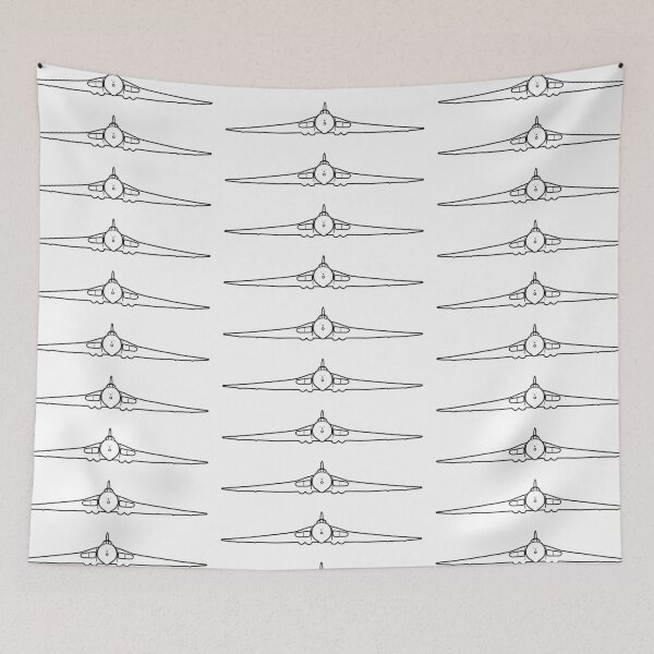Item preview, Avro Vulcan classic aircraft outline graphic (black) designed and sold by soitwouldseem.