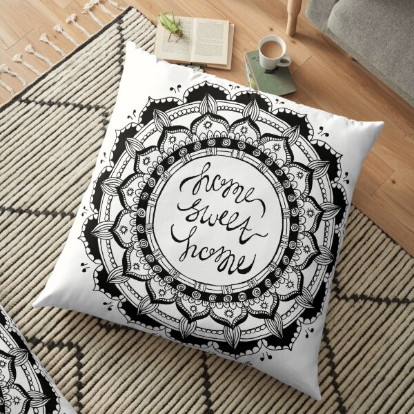 Home Sweet Home Mandala Floor Pillow