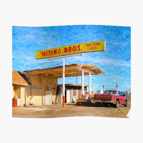 "Gas For Less, Winslow, Arizona" Poster for Sale by andyperkins Redbubble