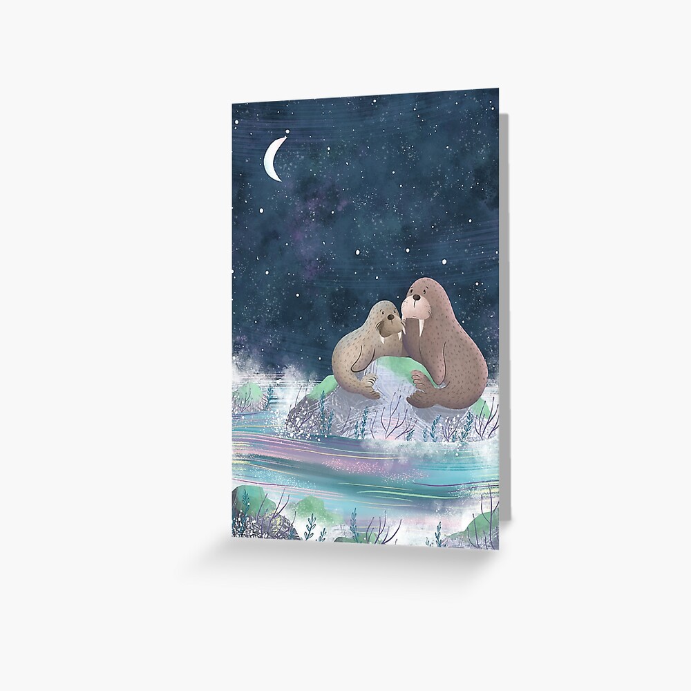 Winter Walrus Greeting Card