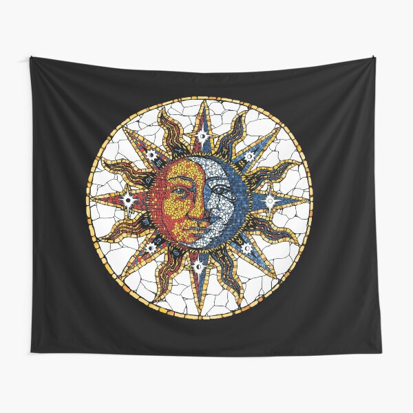 Celestial Mosaic Sun and Moon COASTER Tapestry