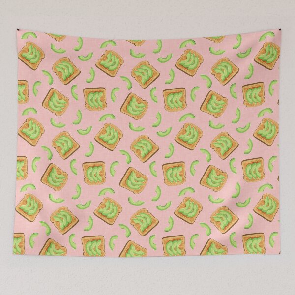 Item preview, Avocado toast - breakfast food - avocados (pink) designed and sold by littlearrow.