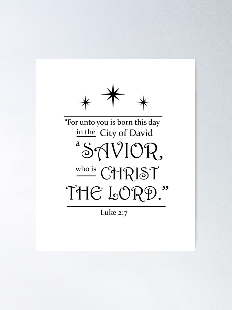 Luke 2:7 Christmas | Poster