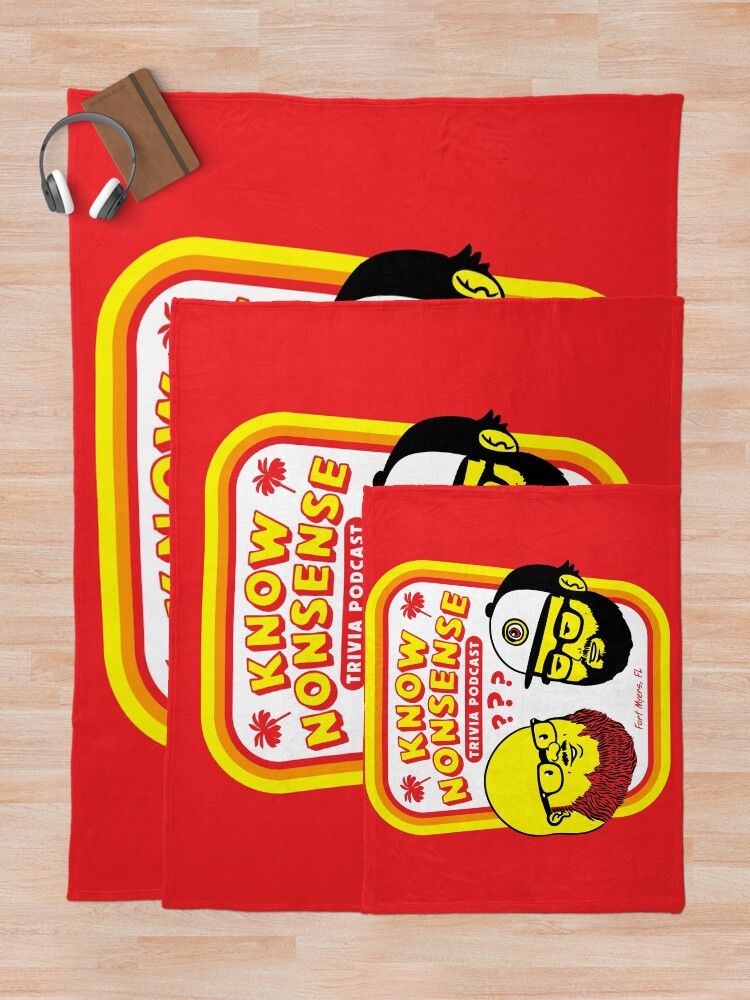Alternate view of Know Nonsense Trivia Podcast Throw Blanket