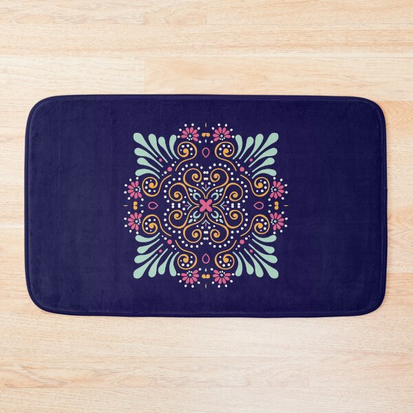 Item preview, Geometric Flowers Mandala Throw Pillow designed and sold by amethystdesign.