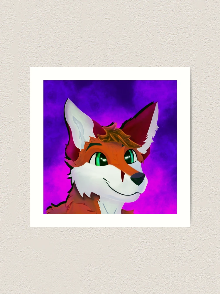 Cute furry fox Art Print for Sale by Krynic