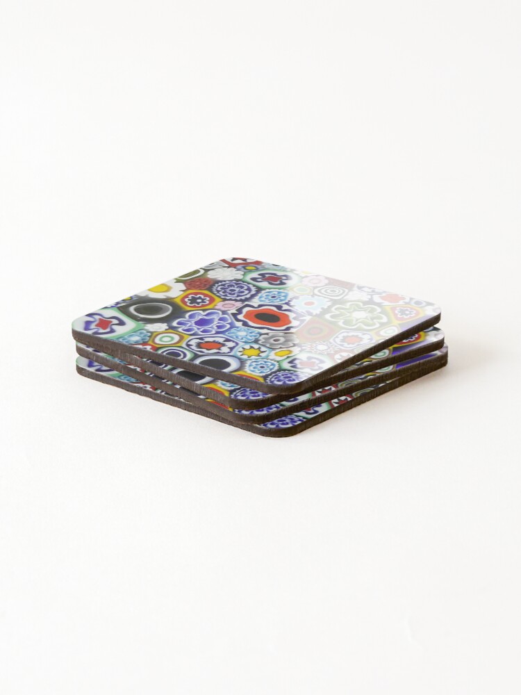 Alternate view of Millefiori Murano Italian Glass Print Coasters (Set of 4)