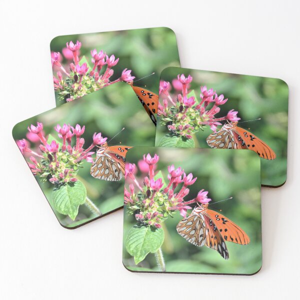 Item preview, Gulf Fritillary On Red Flower designed and sold by What I See by Dawne.
