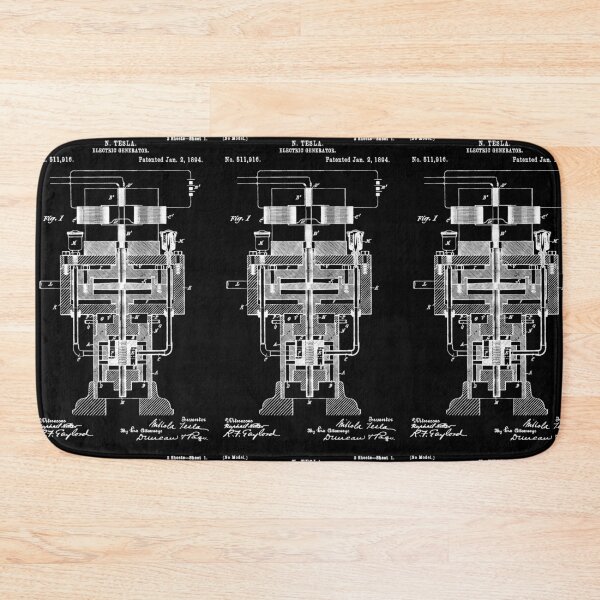 Item preview, Patent of Nikola Tesla Electric Generator (White Version) designed and sold by Aliasandco.