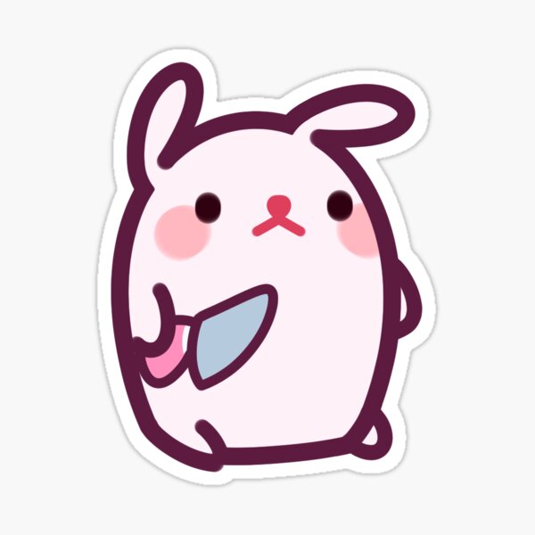 "bunny w/ a knife" Sticker for Sale by laendee Redbubble
