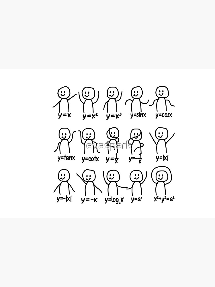 Funny Algebra Dance Graph Figures Math Equation by evaspark