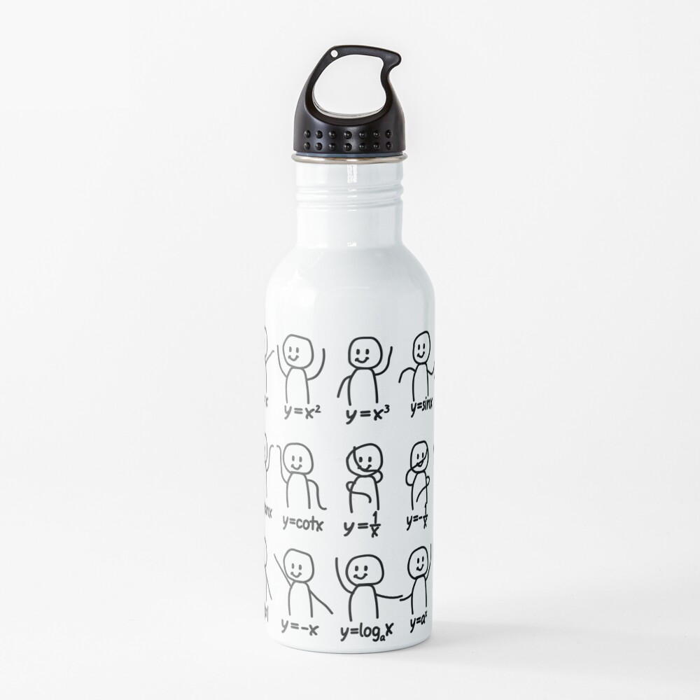 Funny Algebra Dance Graph Figures Math Equation Water Bottle