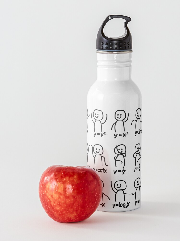 Alternate view of Funny Algebra Dance Graph Figures Math Equation Water Bottle