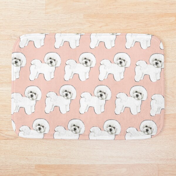 Item preview, Bichon Frise dogs on Peach designed and sold by MagentaRose.
