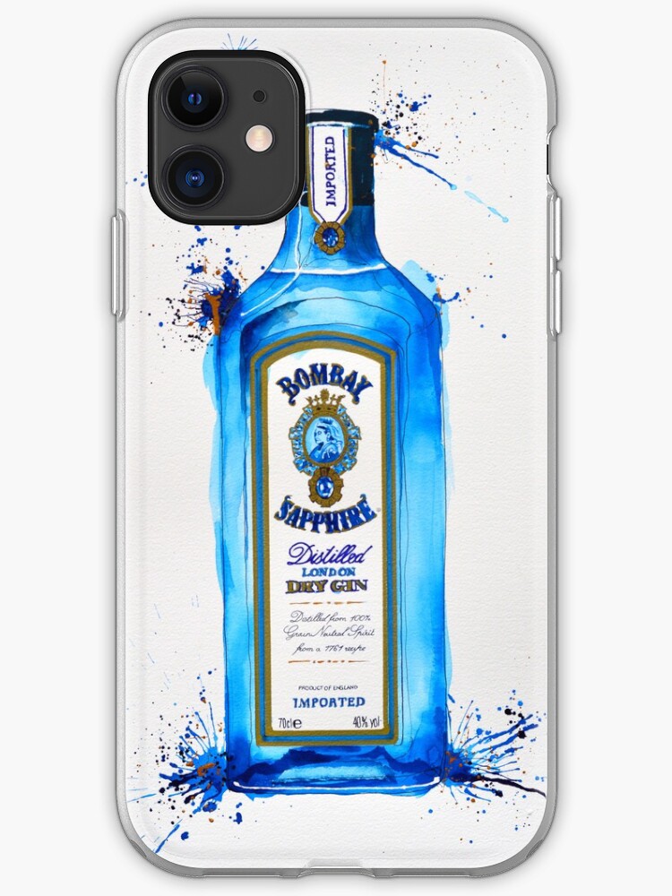 "Bombay Sapphire Gin Bottle" iPhone Case & Cover by CroftLake Redbubble