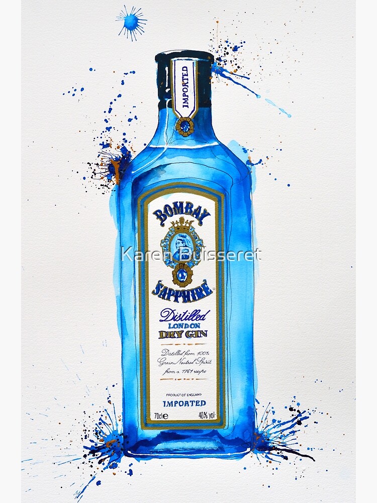 blue gin bottle