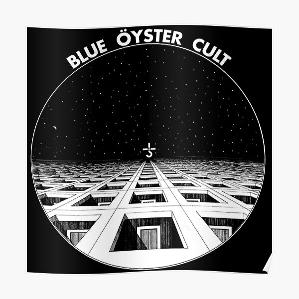 huître rock bleu logo culte huître en scène Poster