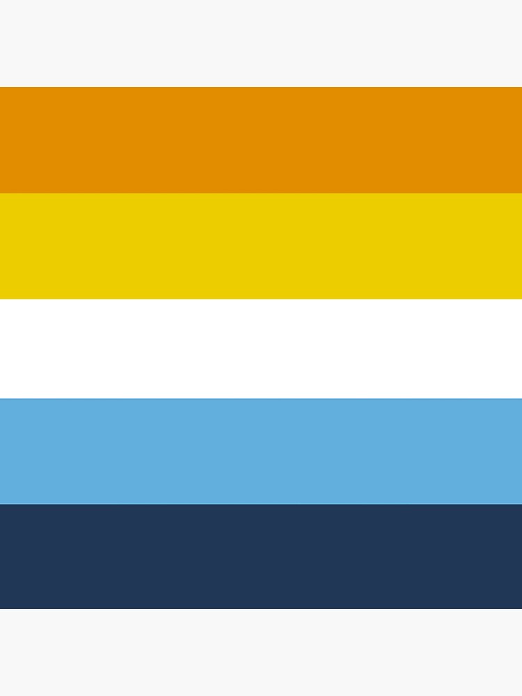 Orange and blue aroace flag by Aroaes.