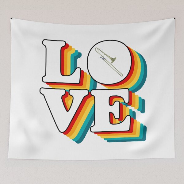 Item preview, LOVE - Trombone designed and sold by BandMomDesigns.