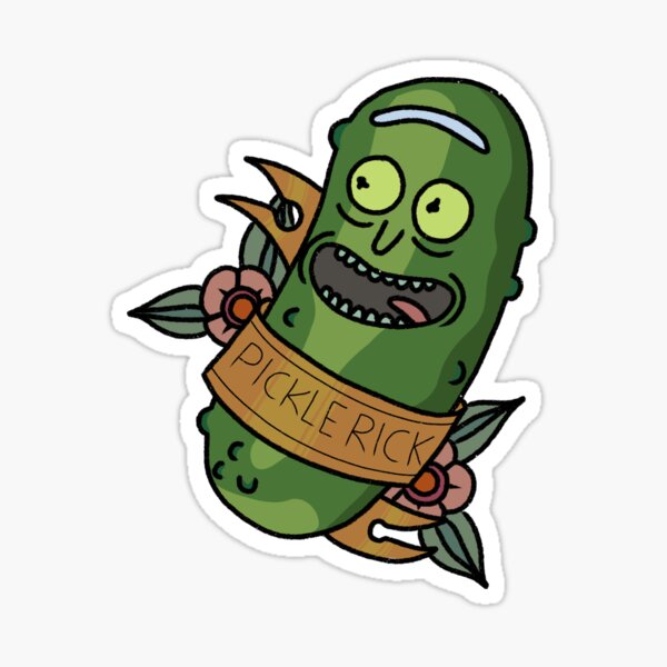 Pickle Rick Stickers Redbubble - roblox pickle rick decal