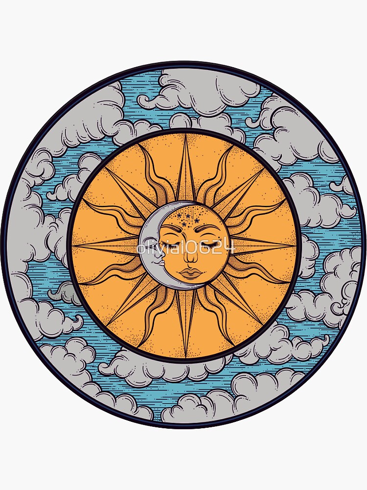 sun and moon sticker by olivial0624