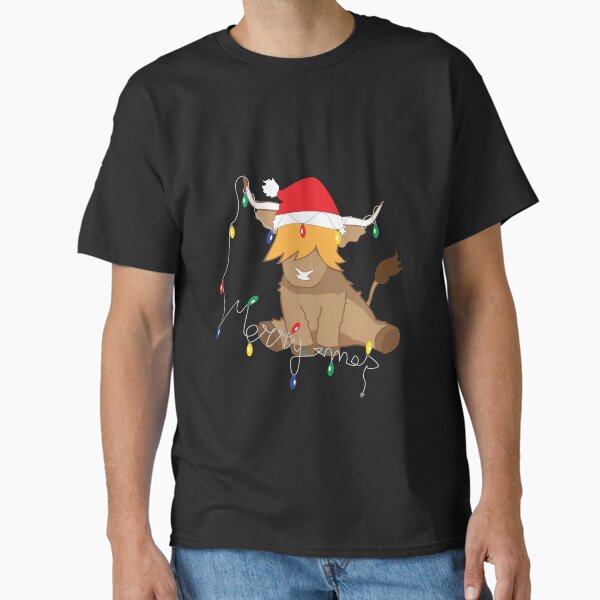 Vista previa del artículo con la obra «Linda vaca de las tierras altas navidad», diseñado y vendido por Ayelandco.