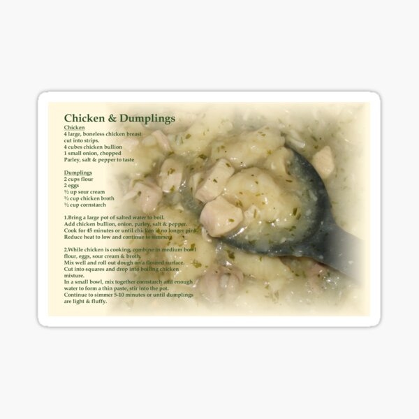 Chicken & Dumplings Sticker