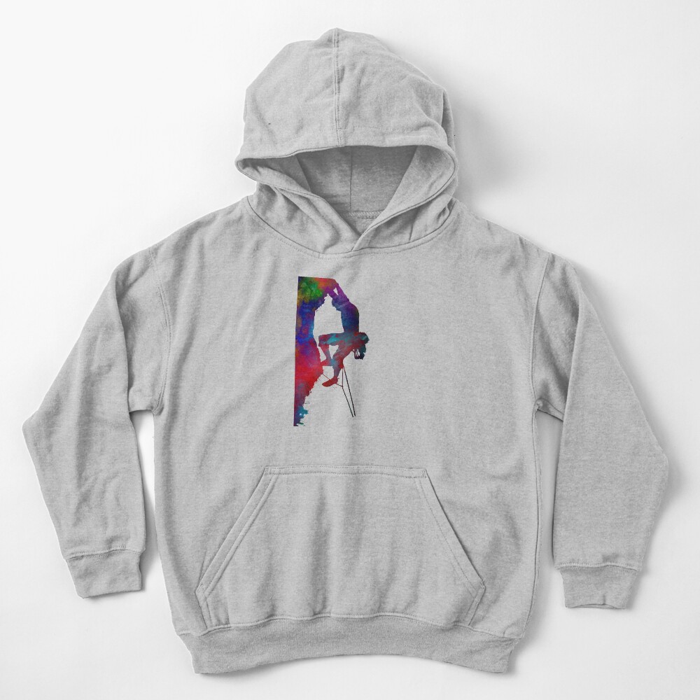 mountaineer climbing sport art #mountaineer #climbing #sport Kids Pullover Hoodie