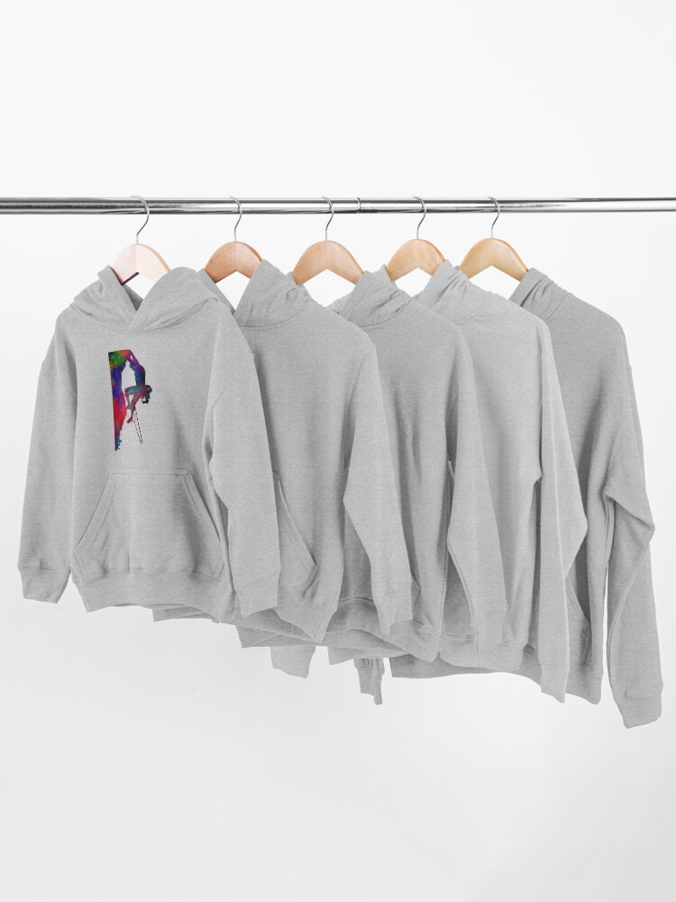 Alternate view of mountaineer climbing sport art #mountaineer #climbing #sport Kids Pullover Hoodie