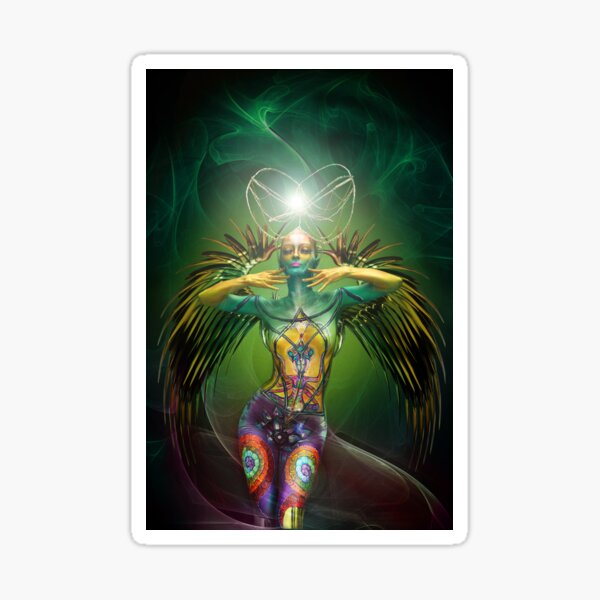 Green Phoenix Sticker