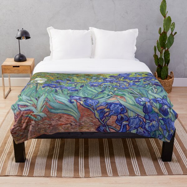 Van Gogh - Irises Throw Blanket
