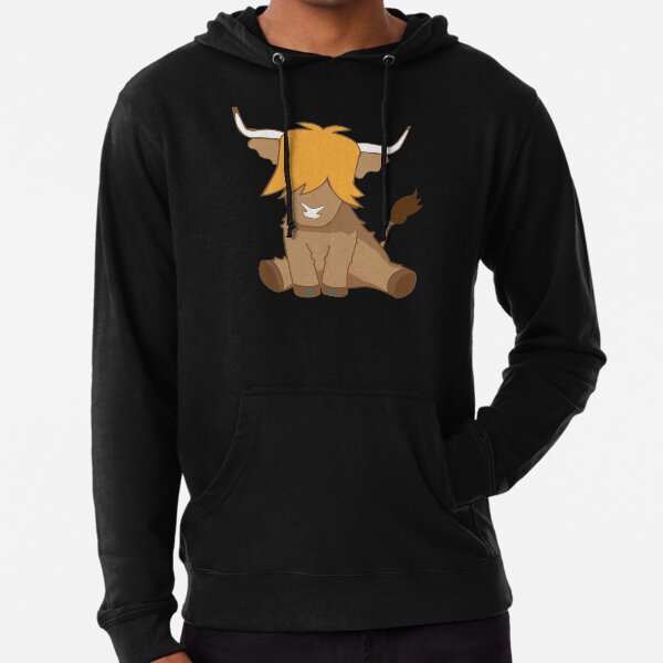 Cute ginger Highland cow Lightweight Hoodie