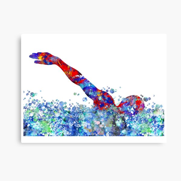 Item preview, Swimmer, athlete, male swimmer, watercolor male swimmer designed and sold by Rosaliartbook.