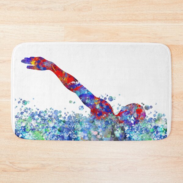 Item preview, Swimmer, athlete, male swimmer, watercolor male swimmer designed and sold by Rosaliartbook.
