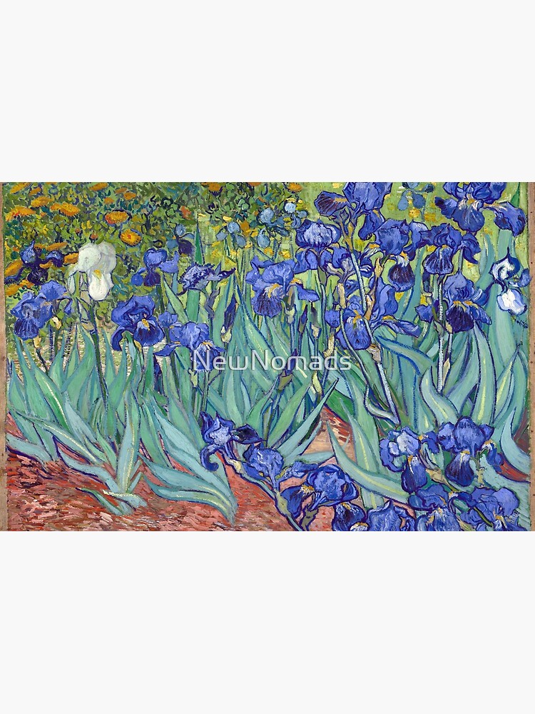 Cosmetic Bag - Van Gogh Irises zipper blue green purple attic