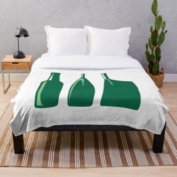 Rowing Oars Evolution in green Throw Blanket