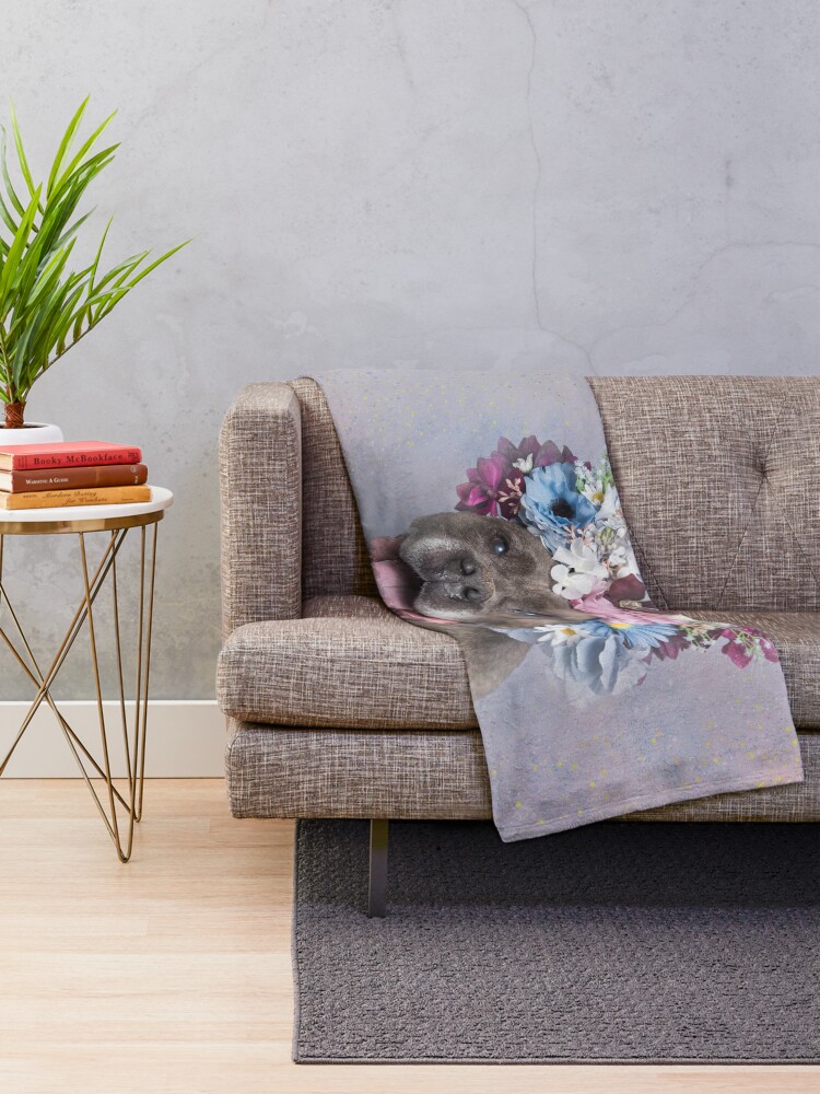 Alternate view of Flower Power, Rumple Throw Blanket