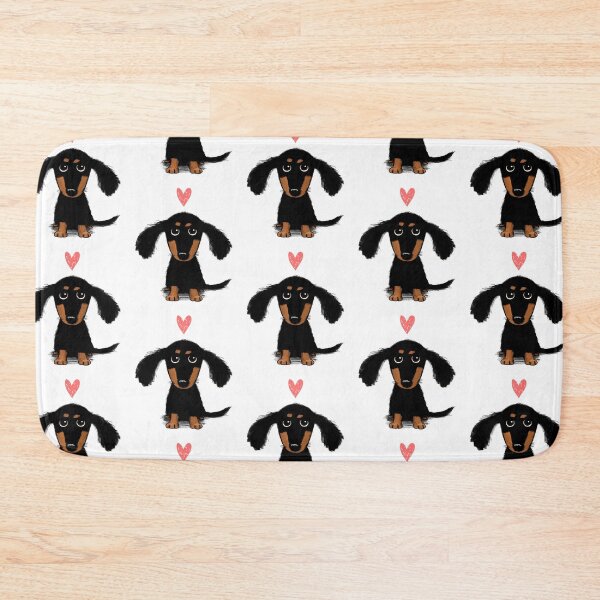 Item preview, Dachshund Puppy Love | Cute Black and Tan Wiener Dog with Heart designed and sold by Jenn Inashvili.